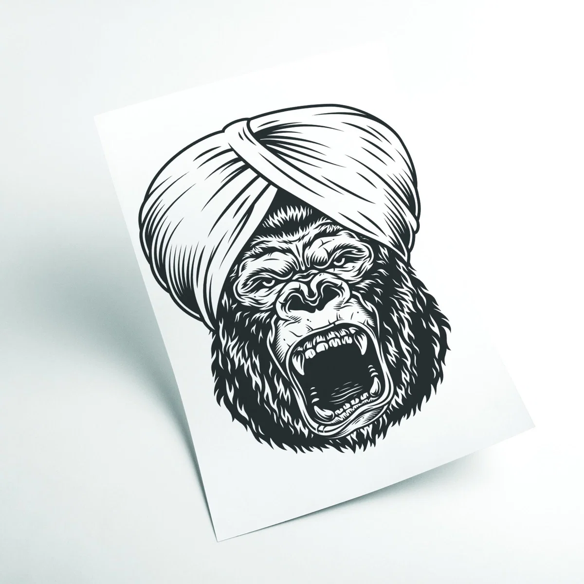 Black Wise Gorilla Xxs Stanley Print House – image 2