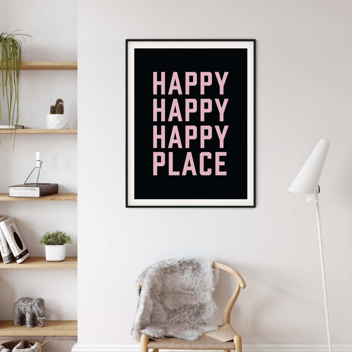 Black Happy Place A3 297 X 420Mm The Native State – image 2