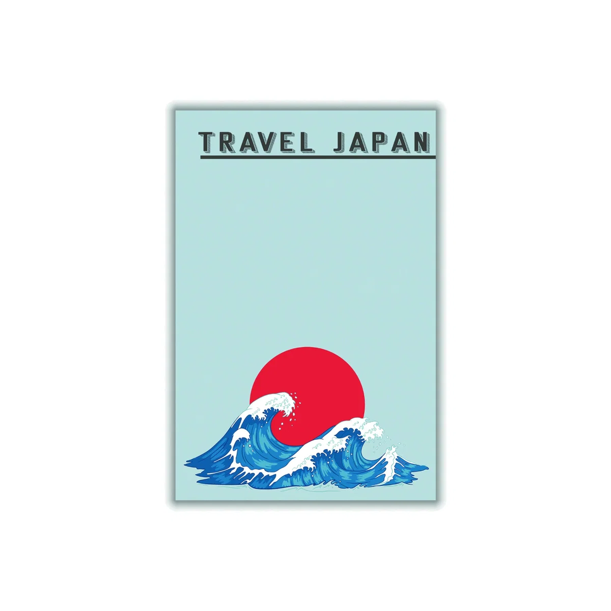Blue Travel Japan - Japanese Waves A4 210 X 297Mm Stanley Print House – image 1