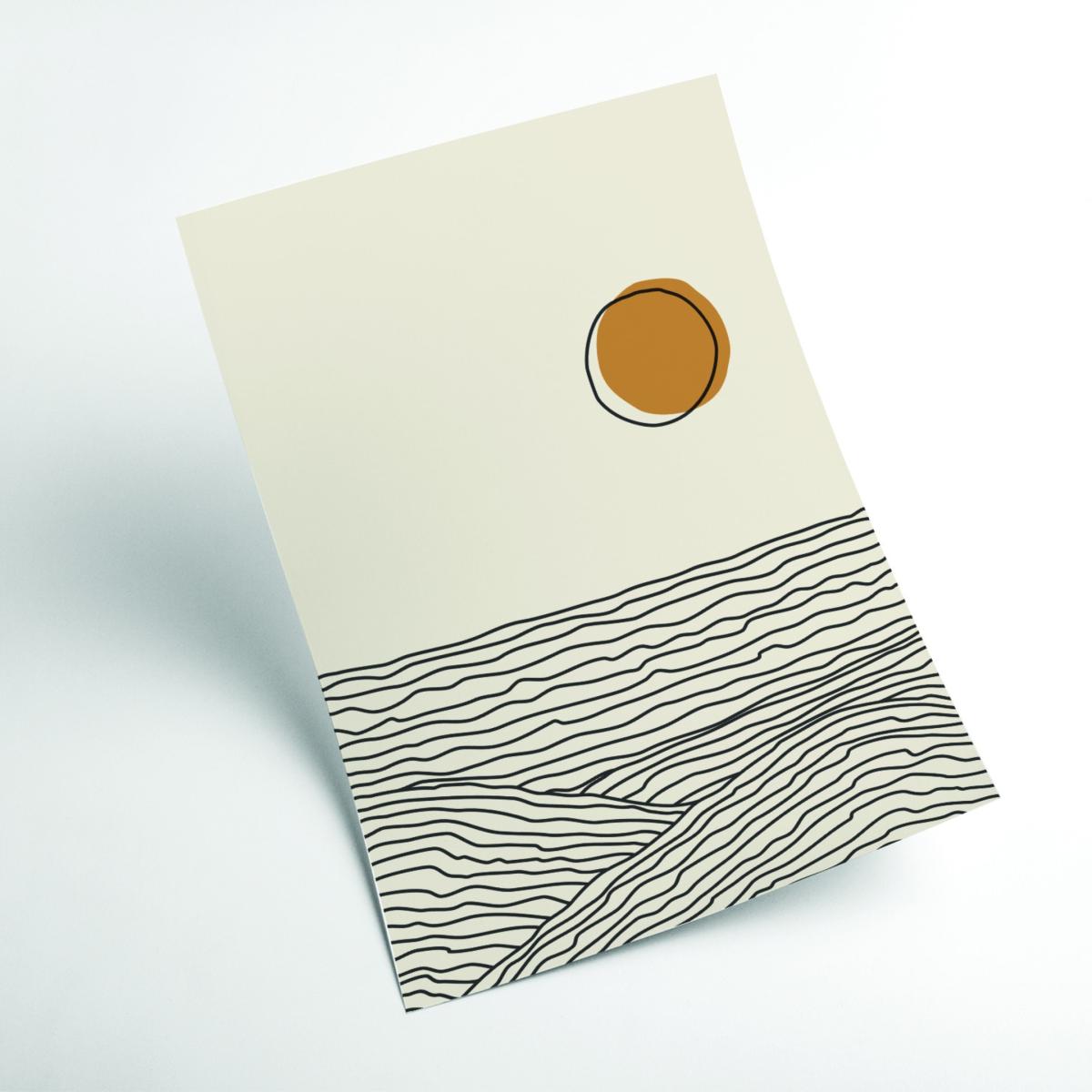 Yellow / Orange Boho Sunset Series #4 Extra Small Stanley Print House – image 2