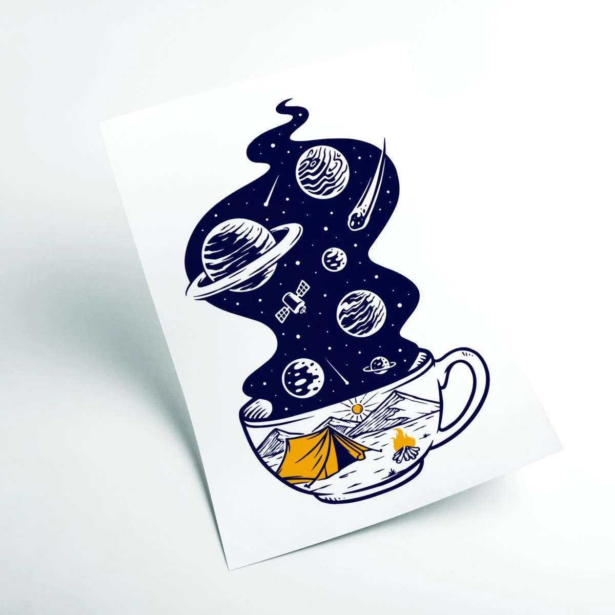 Yellow / Orange Mug Of Awesome A4 210 X 297Mm Stanley Print House – image 2
