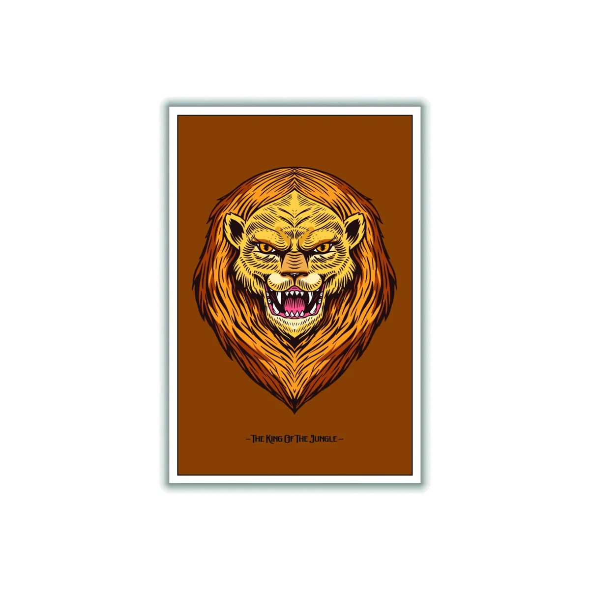 Yellow / Orange The King Of The Jungle A3 297 X 420Mm Stanley Print House – image 1