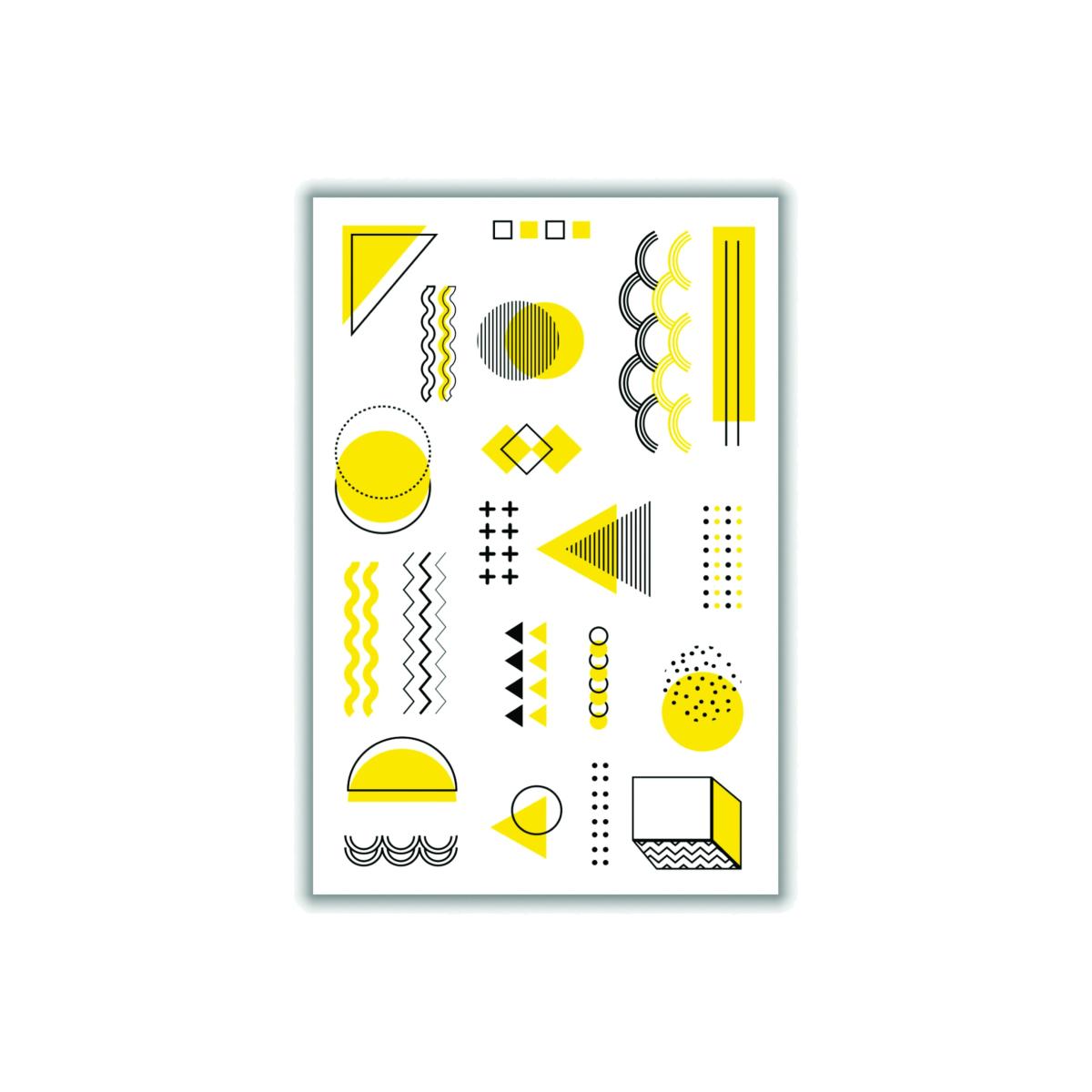Yellow / Orange Yellow Shapes A4 210 X 297Mm Stanley Print House – image 1