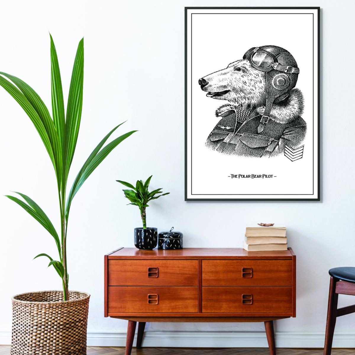 Grey The Poler Bear Pilot Extra Large Stanley Print House – image 3