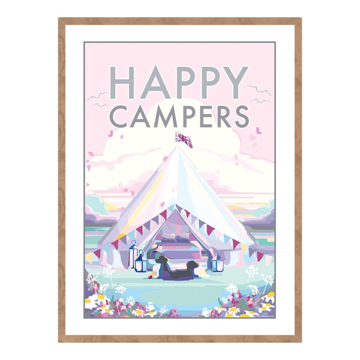 Happy Campers Vintage Style Quote Prints | A4 | 210 X 297Mm | Becky Bettesworth – image 6