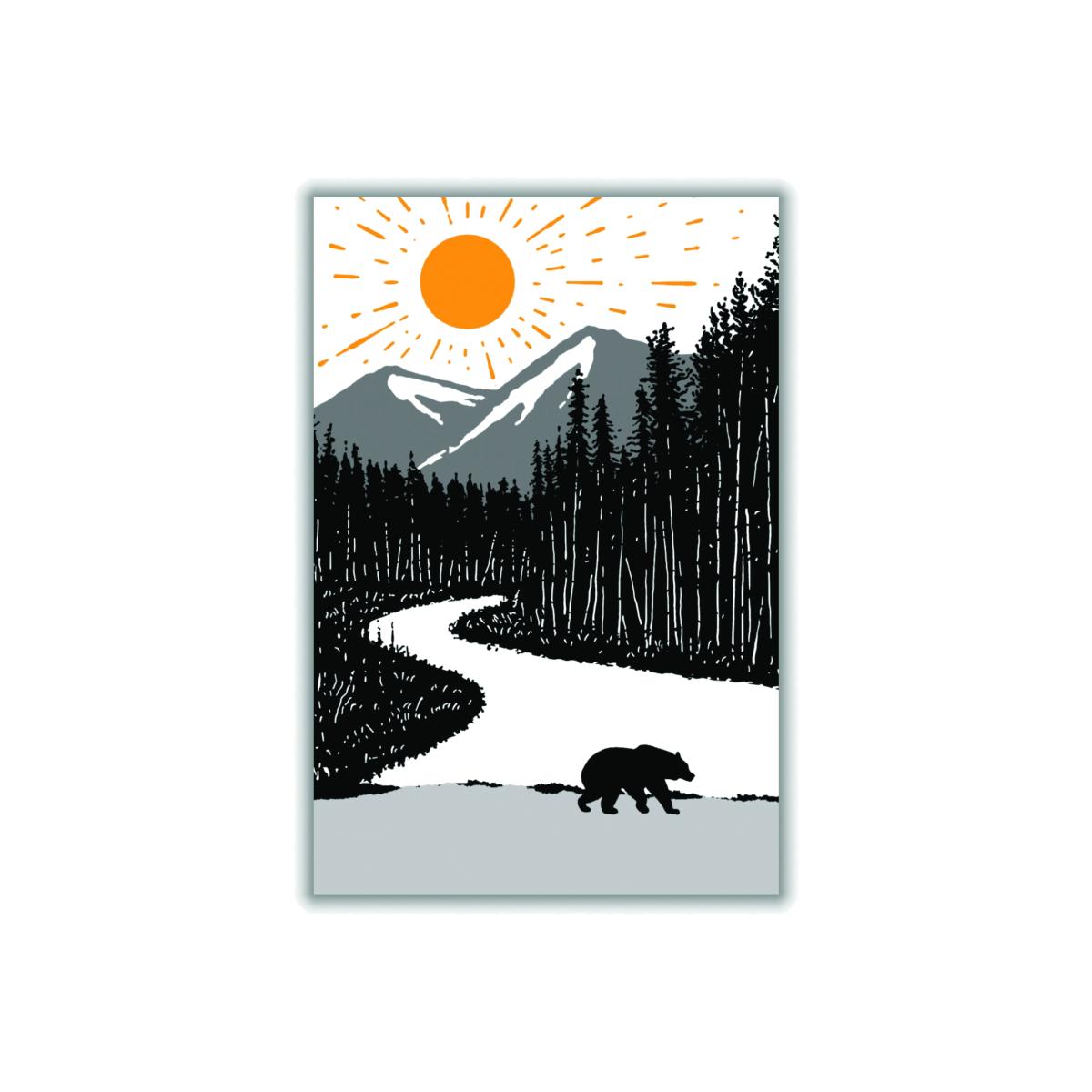 Black Bear By The River A2 420 X 594Mm Stanley Print House – image 1