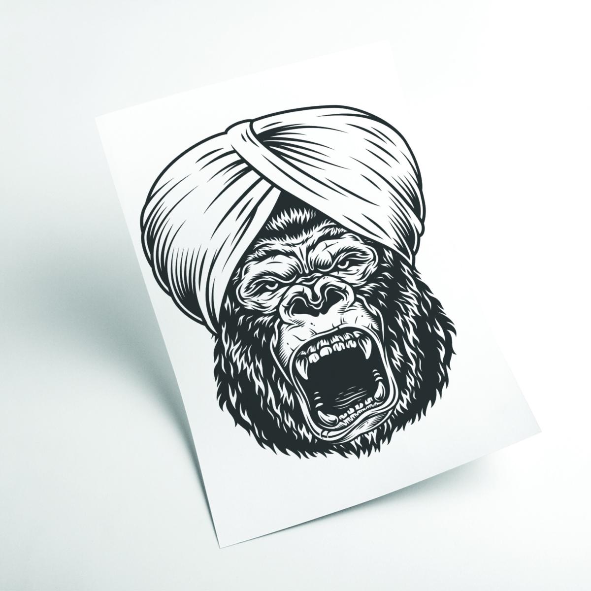 Black Wise Gorilla Medium Stanley Print House – image 2