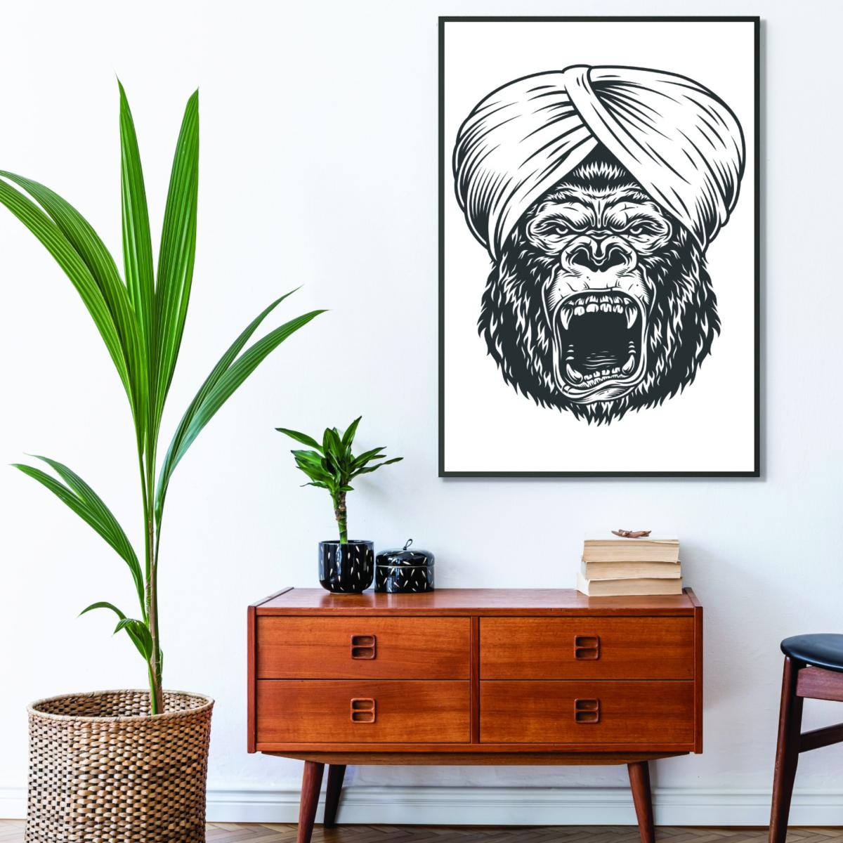 Black Wise Gorilla Medium Stanley Print House – image 3