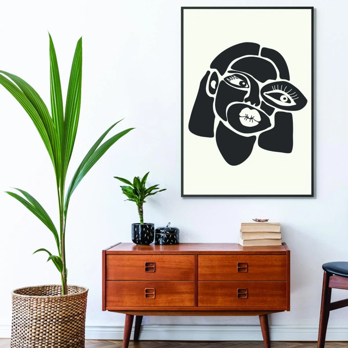 Black Abstract Faces Series #4 A3 297 X 420Mm Stanley Print House – image 3