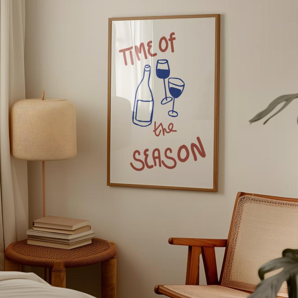 Blue / Brown Time Of The Season Retro Music Giclée Art Print A2 | A2 | 420 X 594Mm | Fanclub – image 2