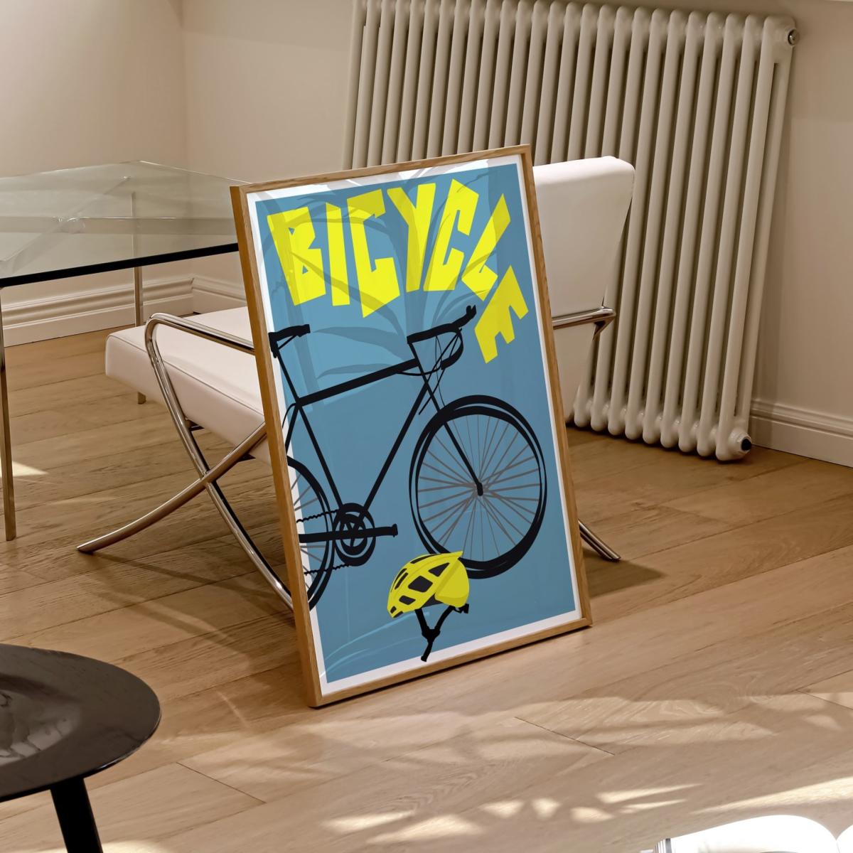 Blue Bicycle Art Print - A2 Natalie Cass Art – image 2
