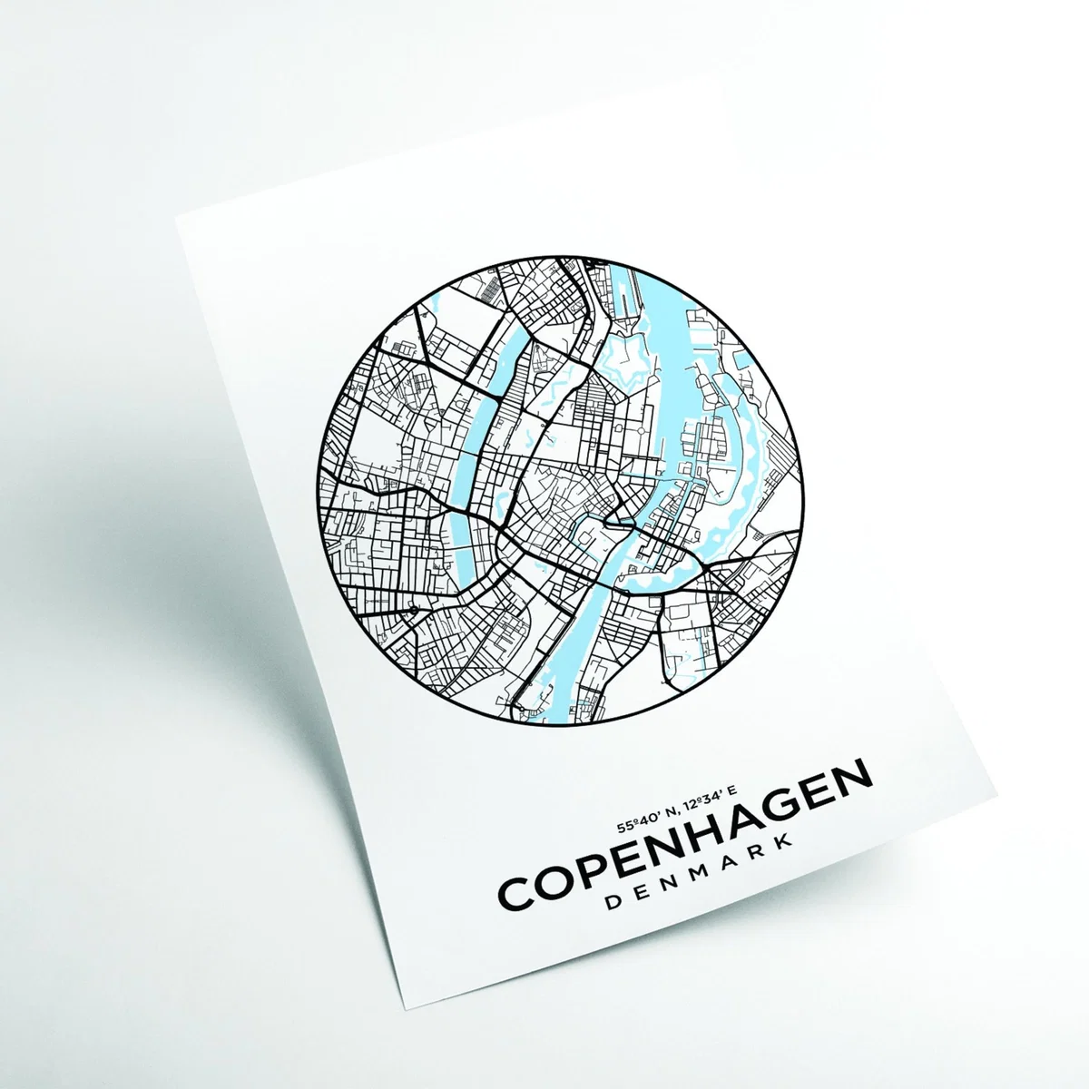 Blue Map Of Copenhagen Extra Small Stanley Print House – image 2