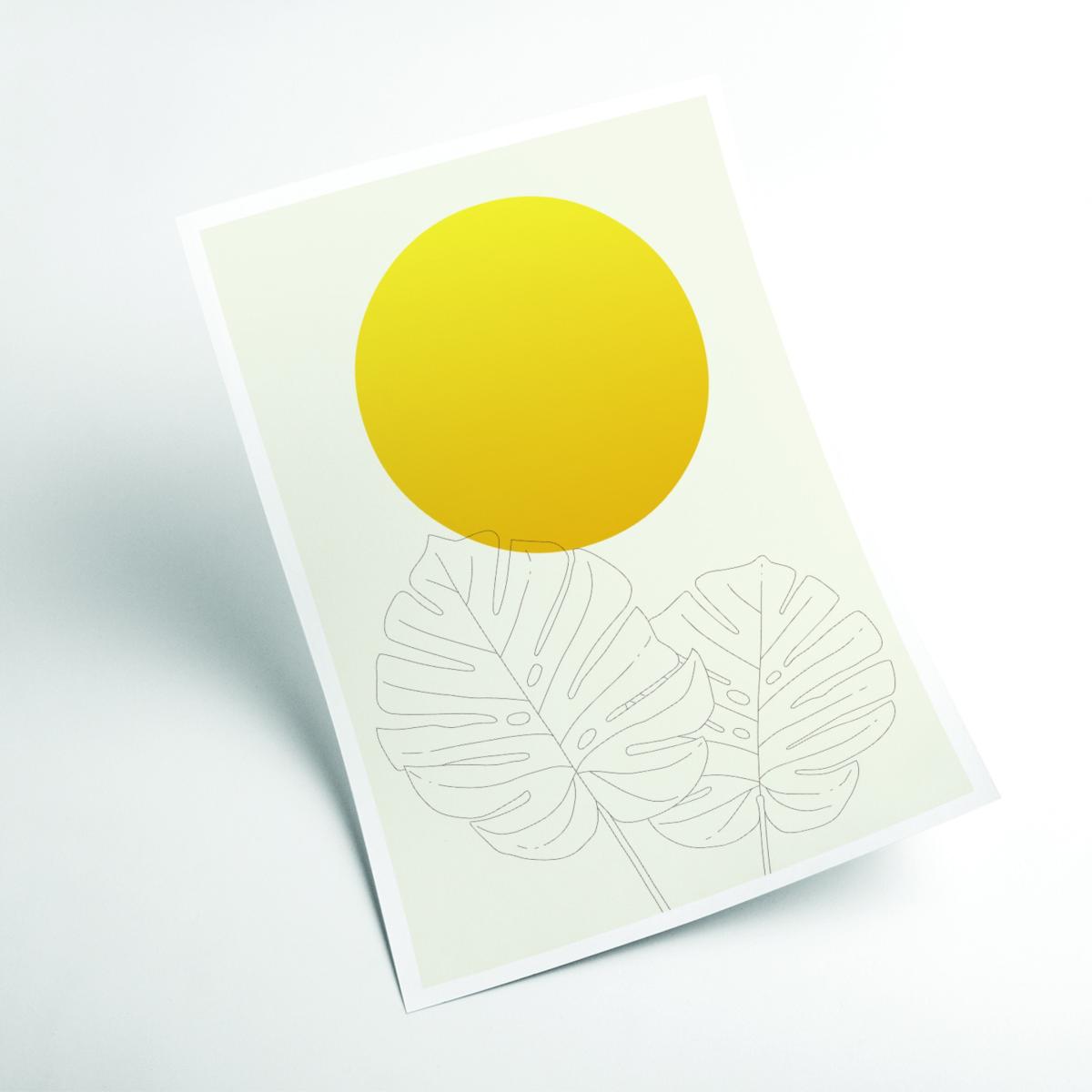 Yellow / Orange Botanical Yellow 1 A4 210 X 297Mm Stanley Print House – image 2