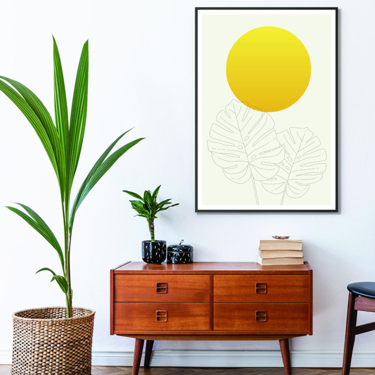 Yellow / Orange Botanical Yellow 1 A4 210 X 297Mm Stanley Print House – image 3