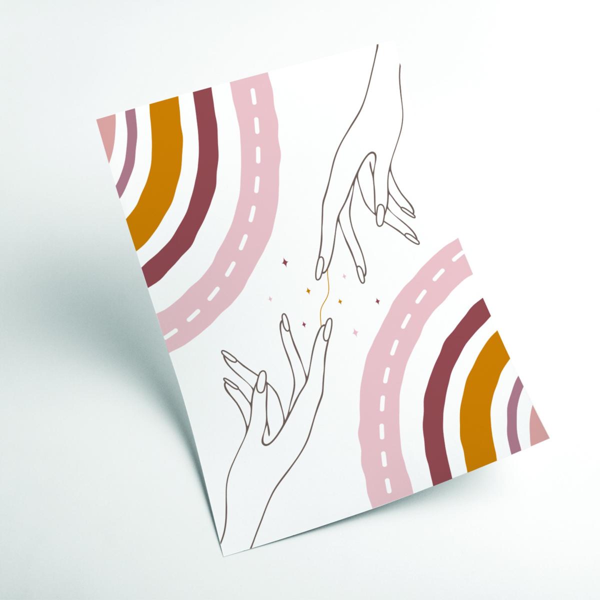 Rose Gold We Are All Connected A4 210 X 297Mm Stanley Print House – image 2