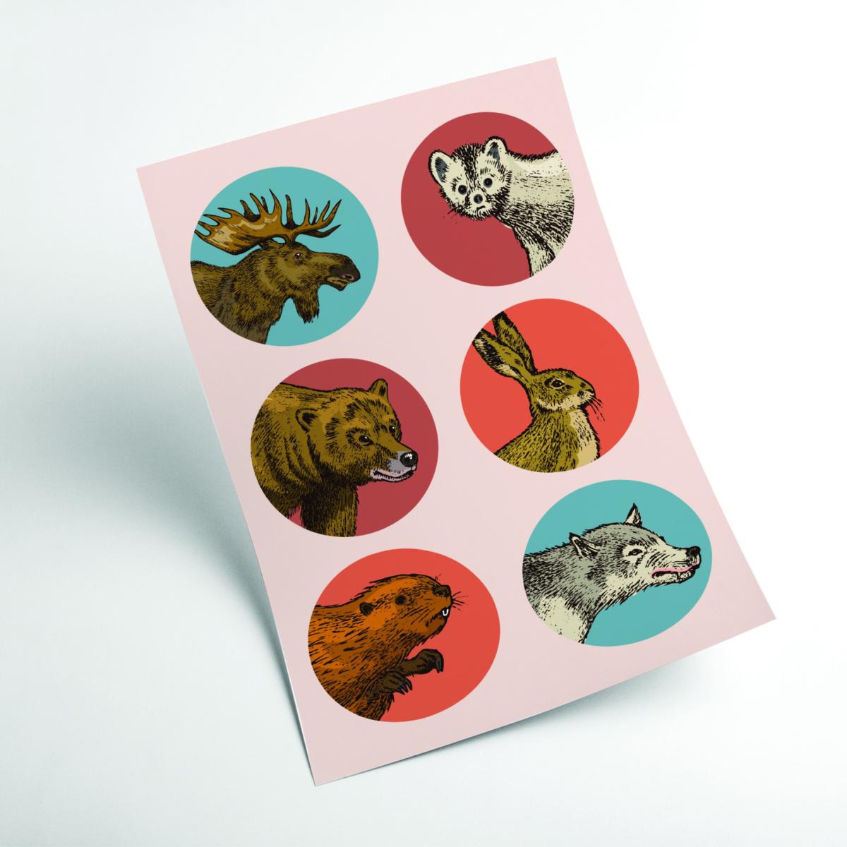 Animal Circles A1 594 X 841Mm Stanley Print House – image 2