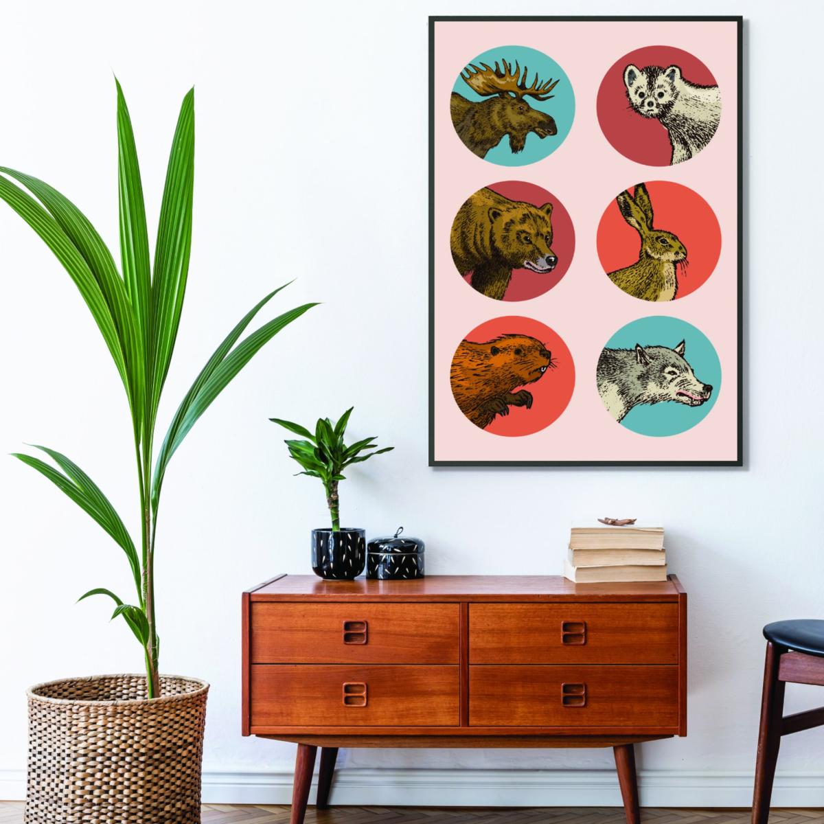 Animal Circles A1 594 X 841Mm Stanley Print House – image 3