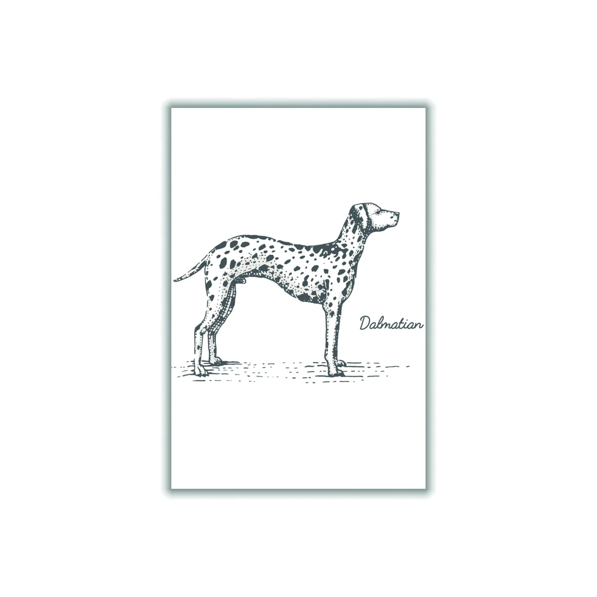 Grey Dalmation Extra Large Stanley Print House – image 1