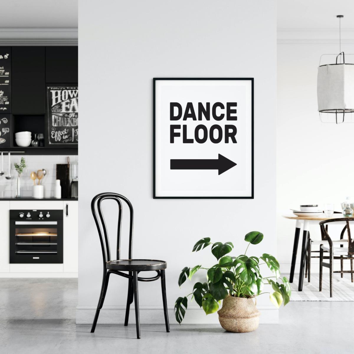Black Dance Floor - Arrow Right - A2 Print Size A2 420 X 594Mm The Native State – image 2