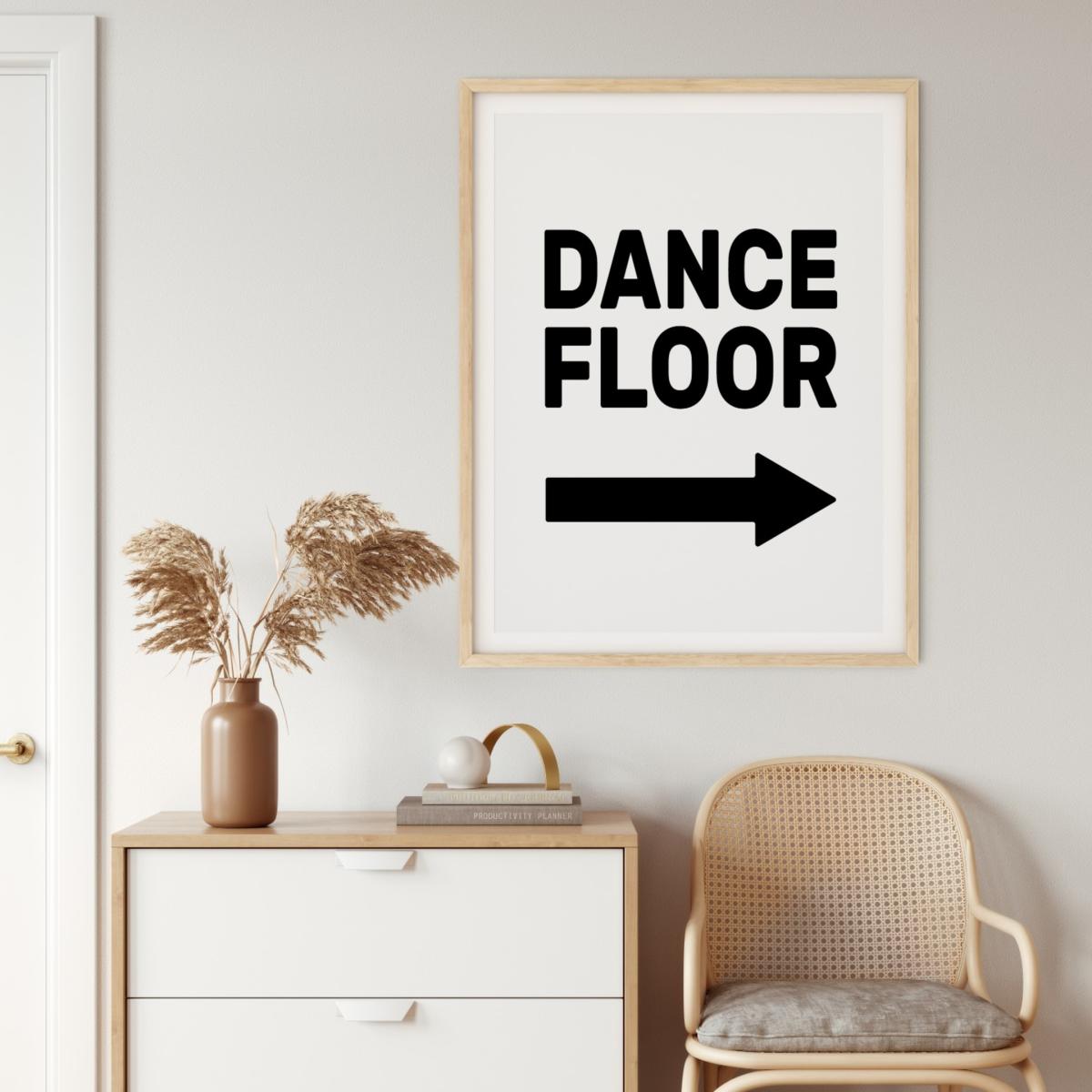 Black Dance Floor - Arrow Right - A2 Print Size A2 420 X 594Mm The Native State – image 4