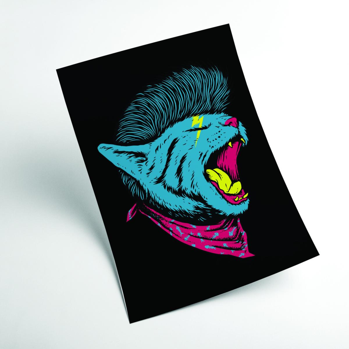 Blue The Killer Cat A1 594 X 841Mm Stanley Print House – image 2
