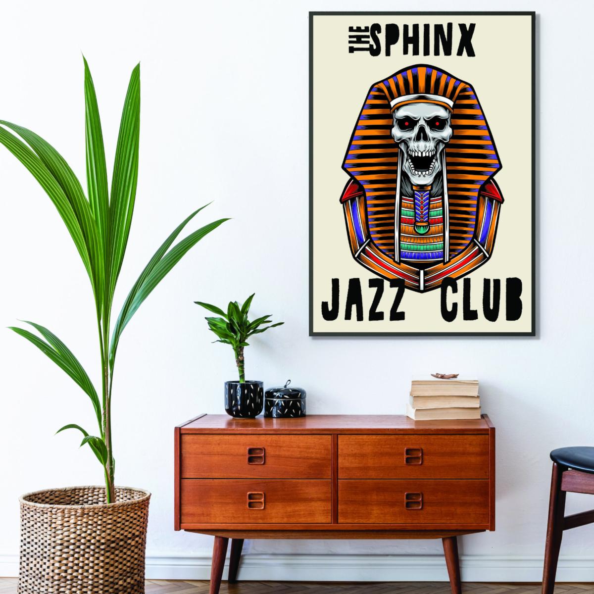 Yellow / Orange The Sphinx Jazz Club A3 297 X 420Mm Stanley Print House – image 3