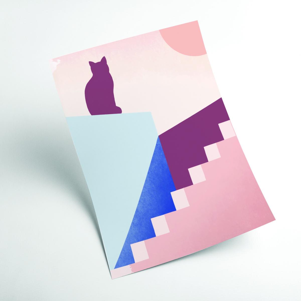 Pink / Purple Boho Minimal Designs #3 A2 420 X 594Mm Stanley Print House – image 2