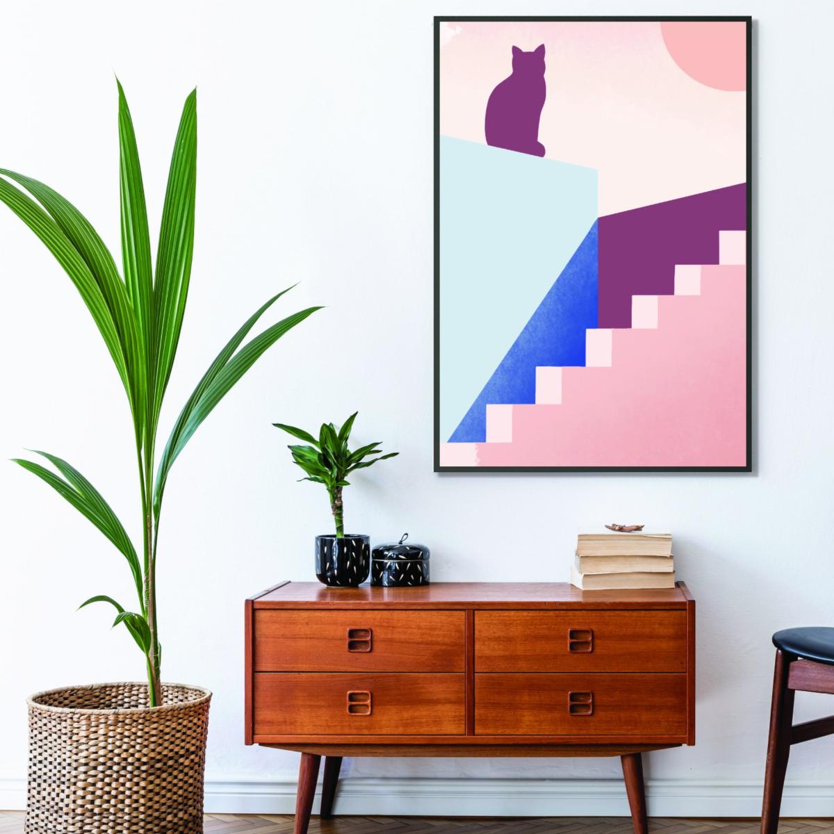 Pink / Purple Boho Minimal Designs #3 A2 420 X 594Mm Stanley Print House – image 3