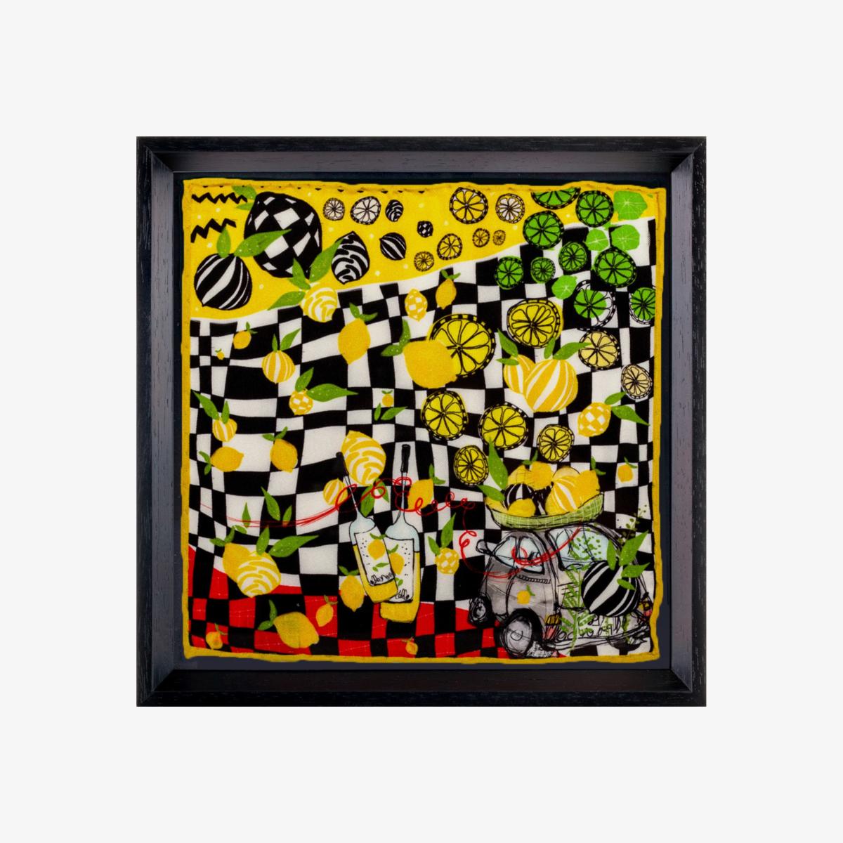 Sorrento Limoncello Framed Silk | One Size | Un Poco