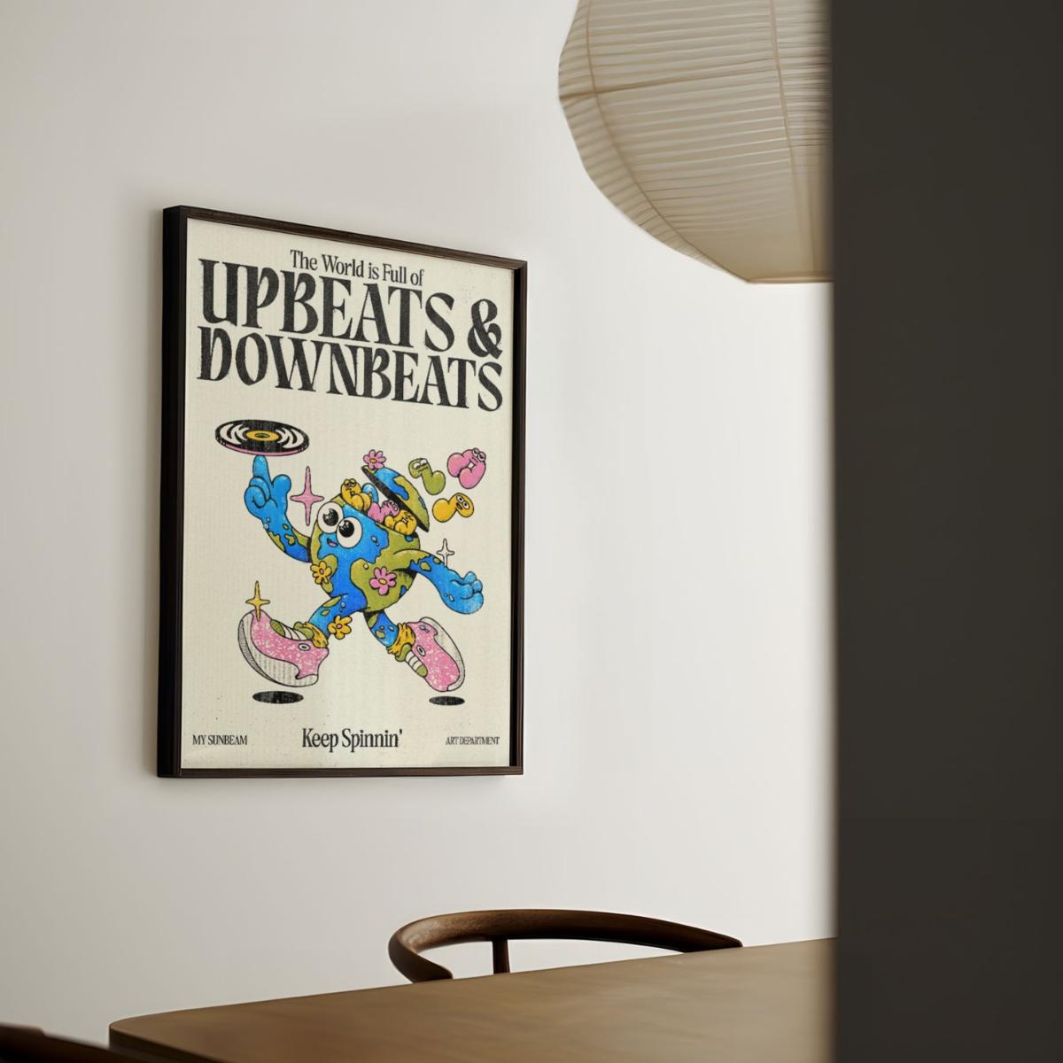 Blue Upbeats & Downbeats - Giclee Fine Art Print - Large | A2 | 420 X 594Mm | East Side Studio London – image 2