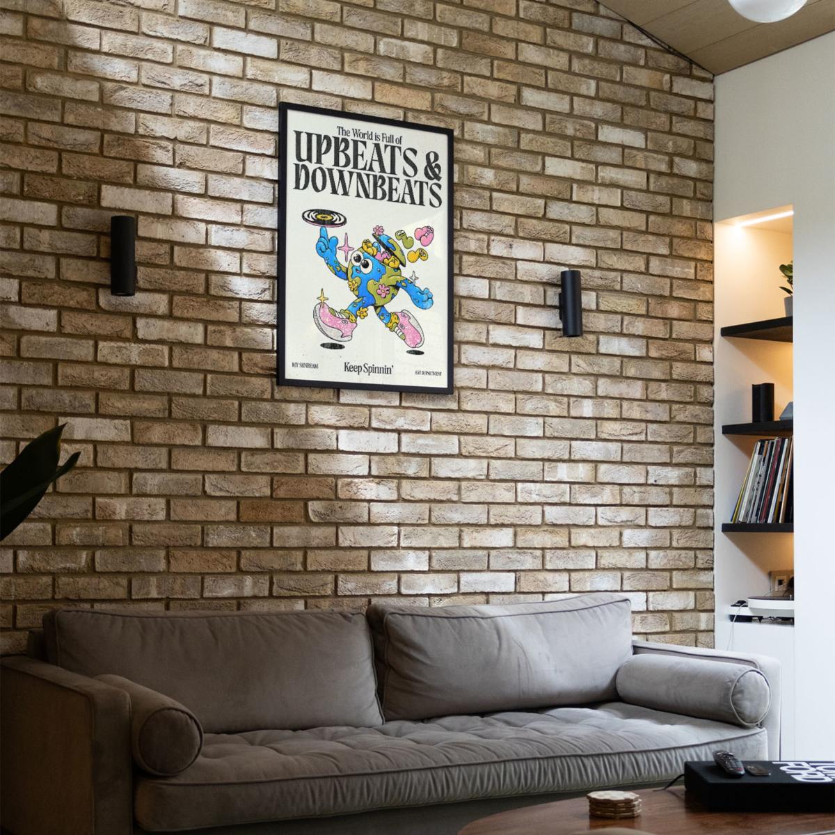 Blue Upbeats & Downbeats - Giclee Fine Art Print - Large | A2 | 420 X 594Mm | East Side Studio London – image 3