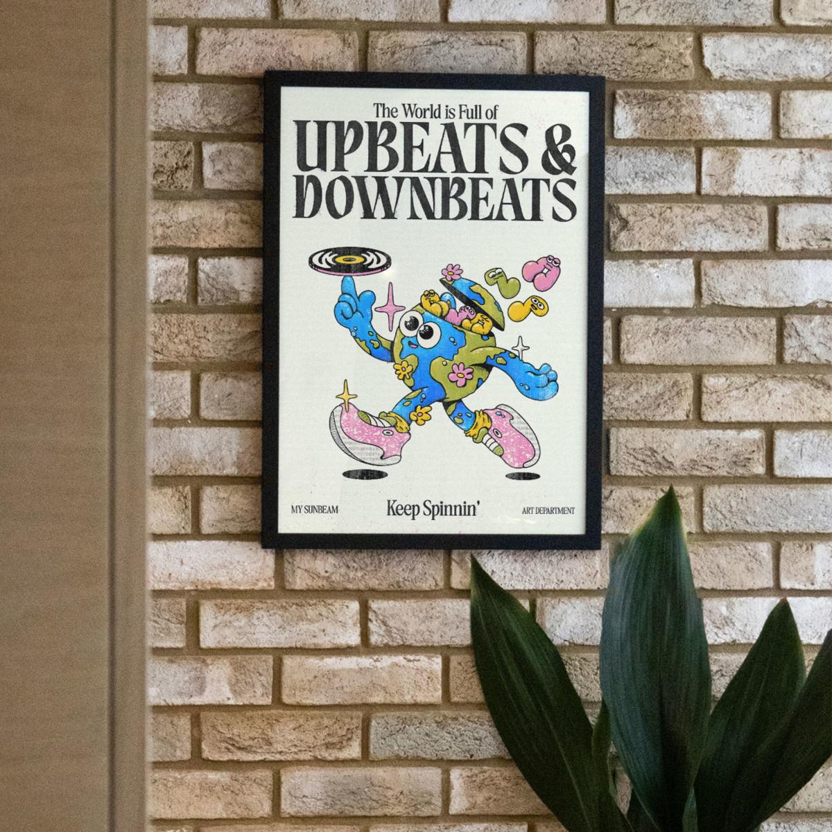 Blue Upbeats & Downbeats - Giclee Fine Art Print - Large | A2 | 420 X 594Mm | East Side Studio London – image 4