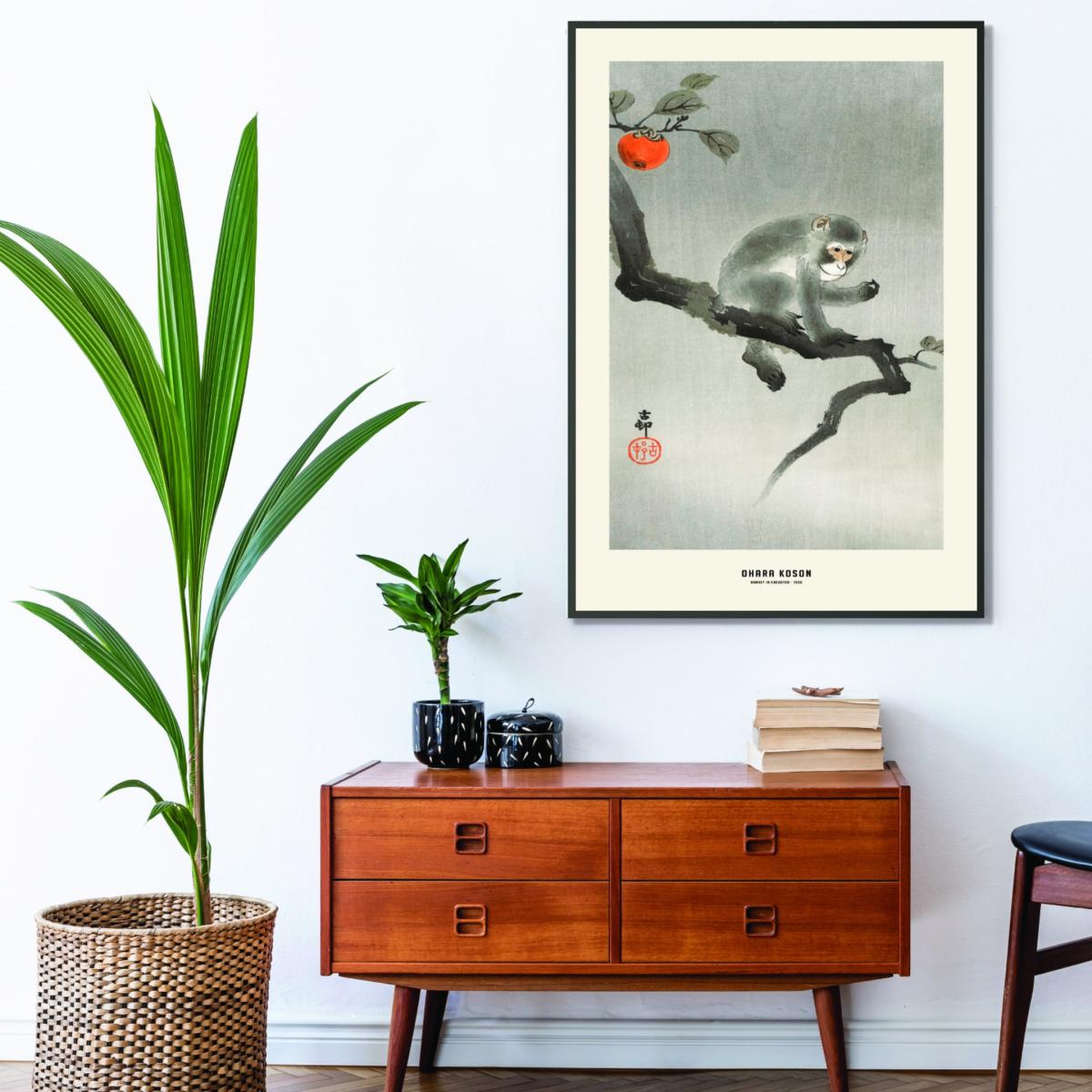 Neutrals Ohara Koson - Monkey In Cockatoo A1 594 X 841Mm Stanley Print House – image 3