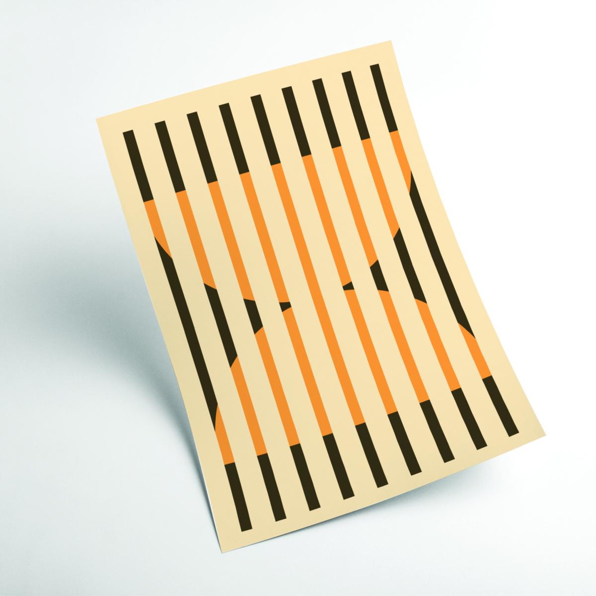 Yellow / Orange Faded Geometric #4 A3 297 X 420Mm Stanley Print House – image 2