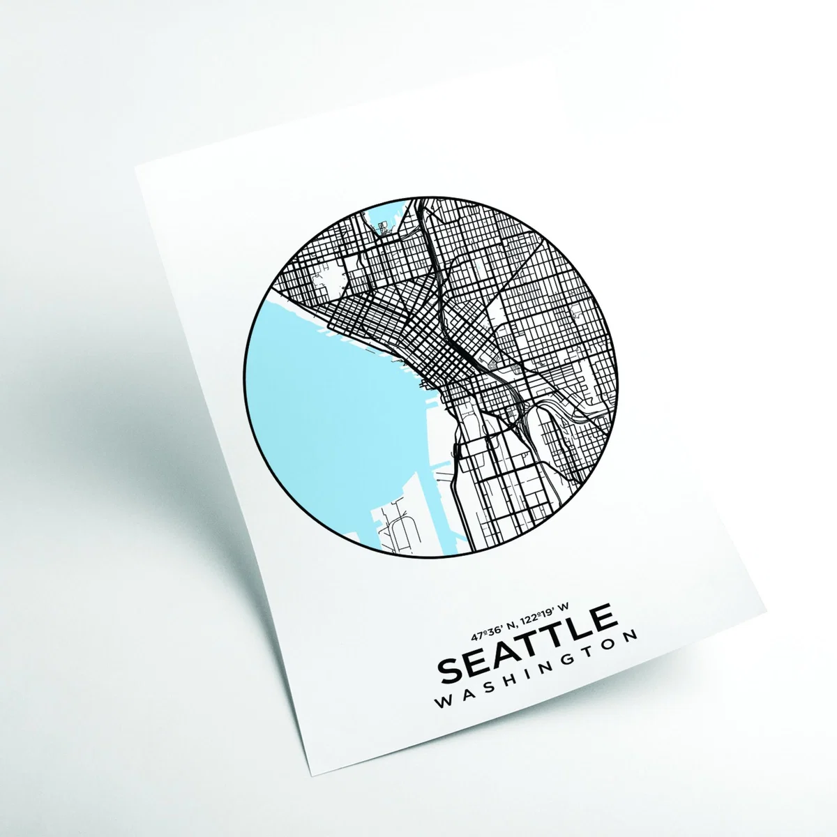Blue Map Of Seattle Xxs Stanley Print House – image 2