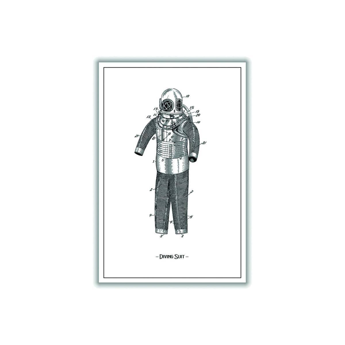 Grey Diving Suit A4 210 X 297Mm Stanley Print House – image 1