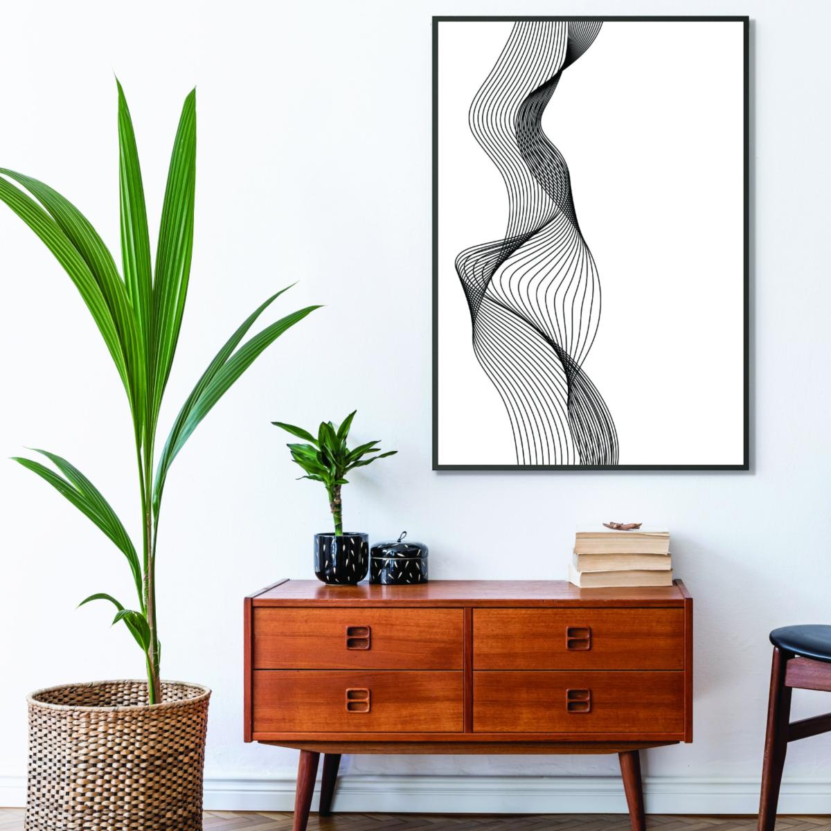 Grey Line Wobbles A3 297 X 420Mm Stanley Print House – image 3