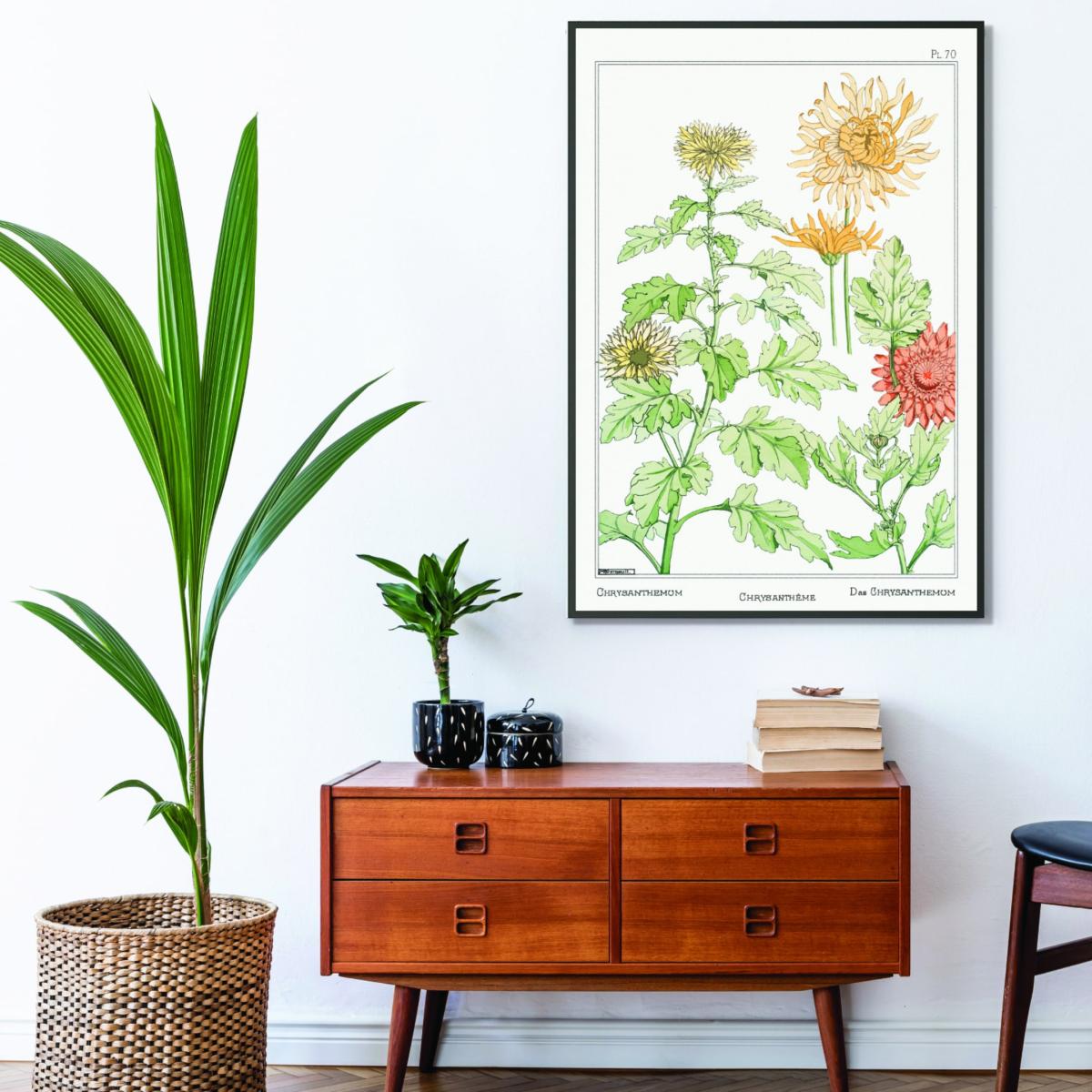 Green Chrysanthème Print By Maurice Pillard Verneuil A4 210 X 297Mm Stanley Print House – image 3