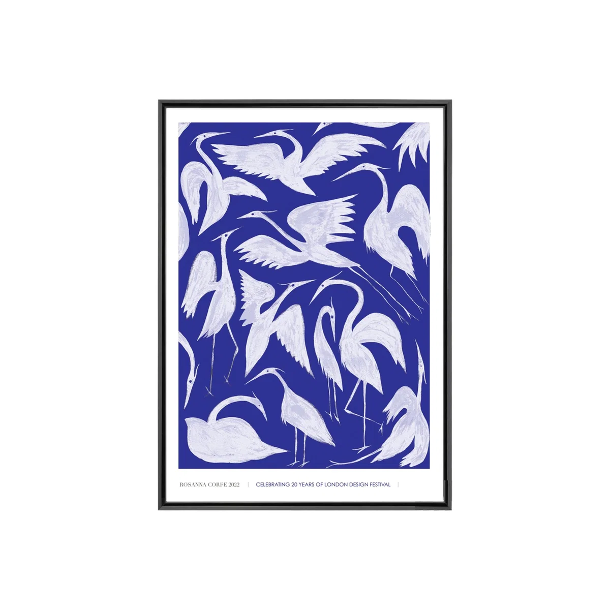 Blue / White A4 Limited Edition Ldf Herons Print - Blue, White One Size Rosanna Corfe – image 1