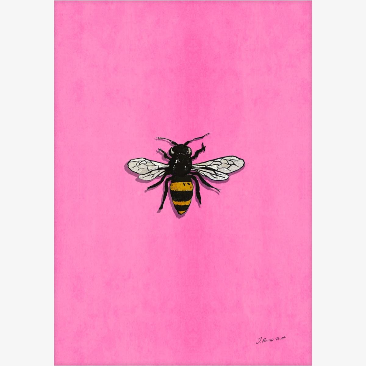 Pink / Purple The Bee Signed Print Jessica Russell Flint – image 1
