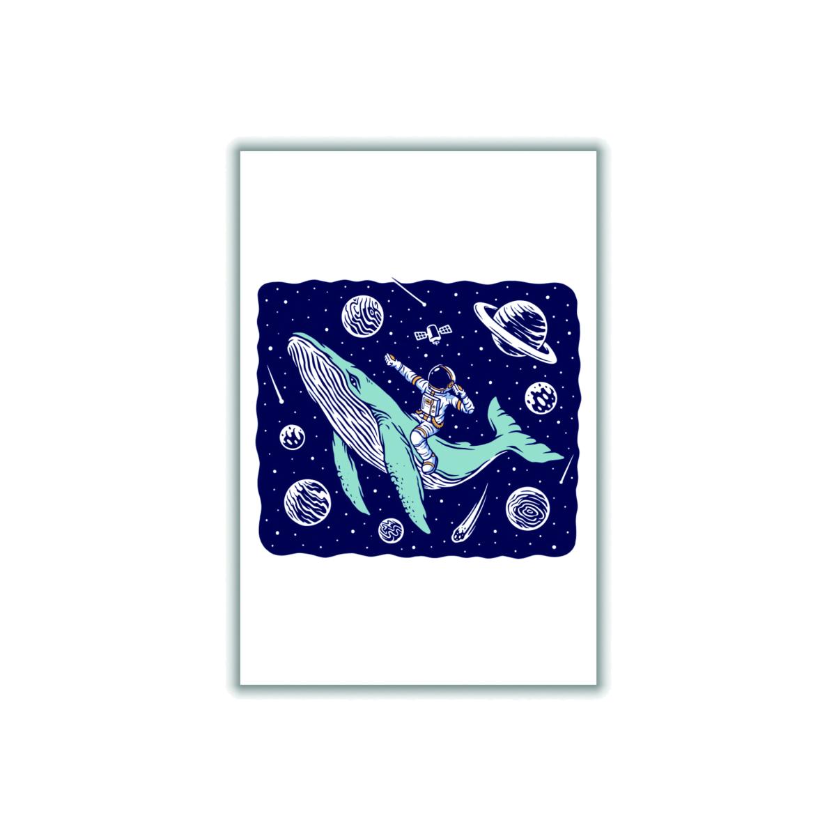Blue Galactic Whale Rider Extra Large Stanley Print House – image 1