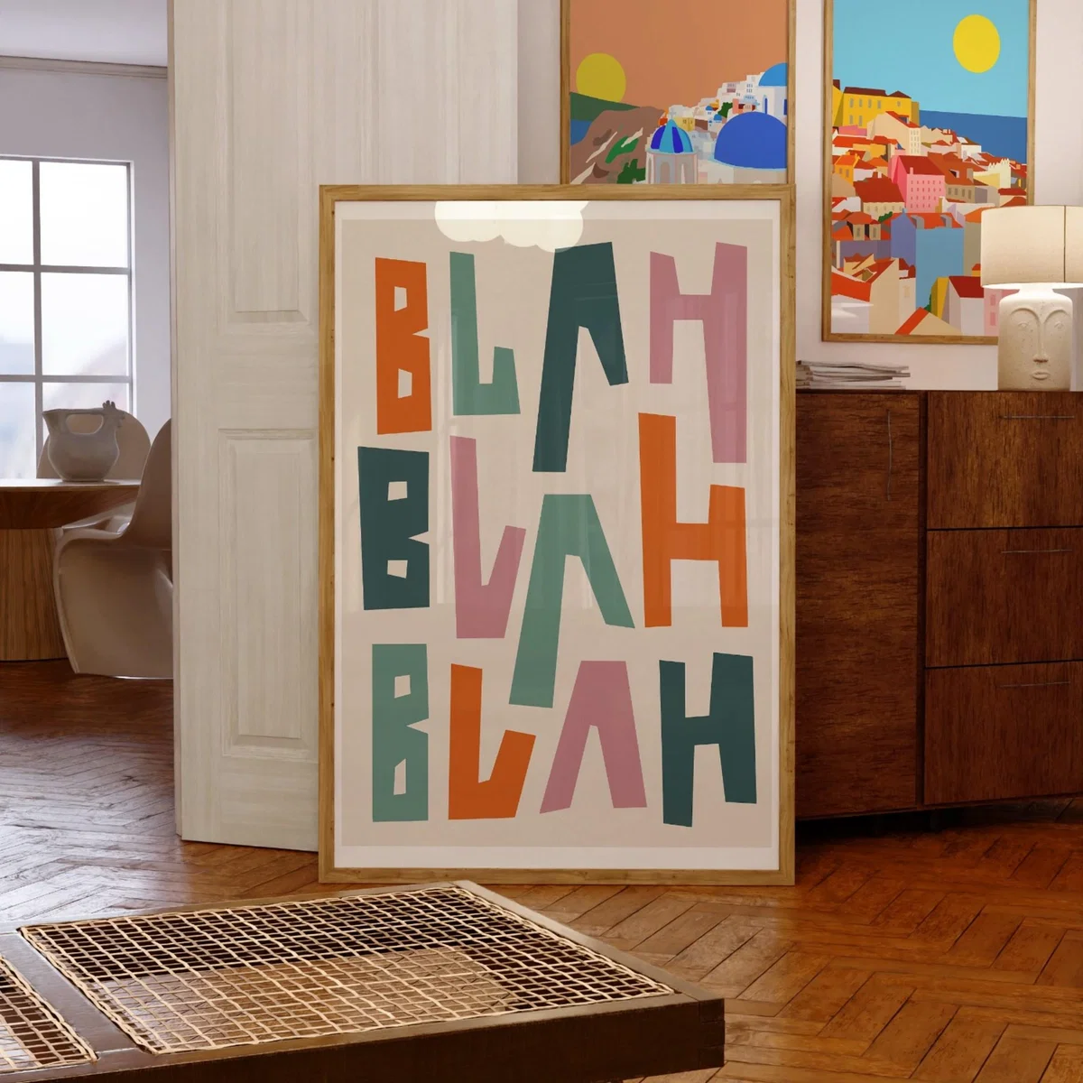 Blah Blah Blah Typography Art Print - A3 Natalie Cass Art – image 2
