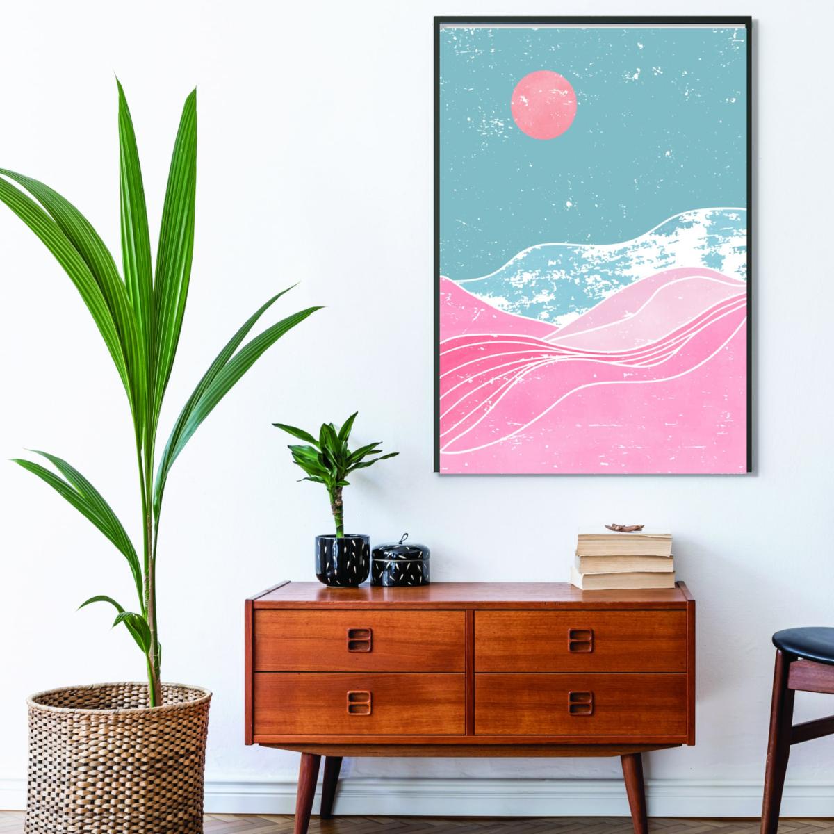 Pink / Purple Washed Out Sunrise Extra Small Stanley Print House – image 3