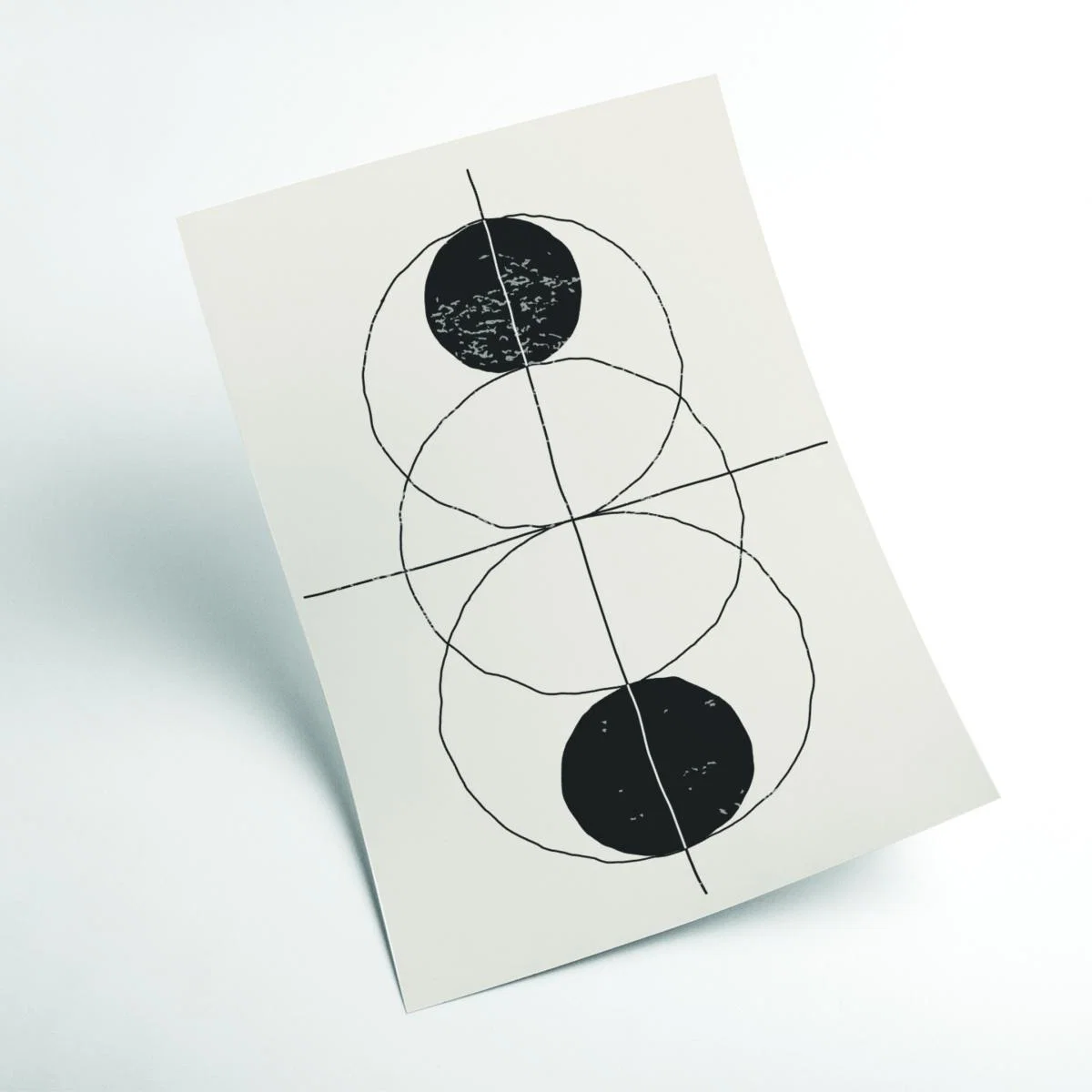 Black Minimal Geometric Shapes #1 A3 297 X 420Mm Stanley Print House – image 2