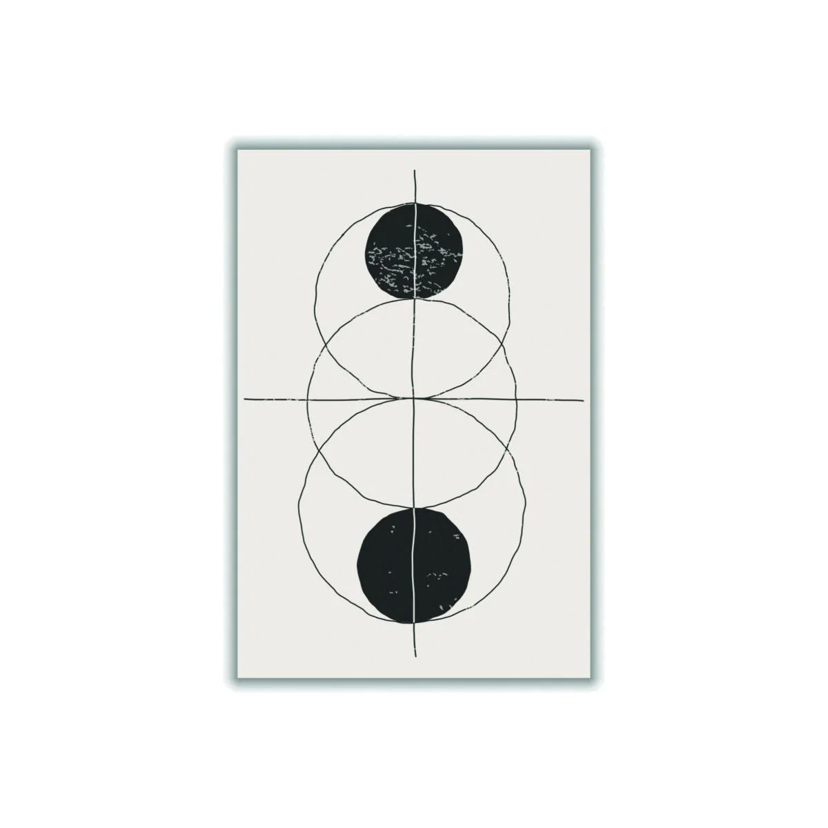 Black Minimal Geometric Shapes #1 A3 297 X 420Mm Stanley Print House – image 1
