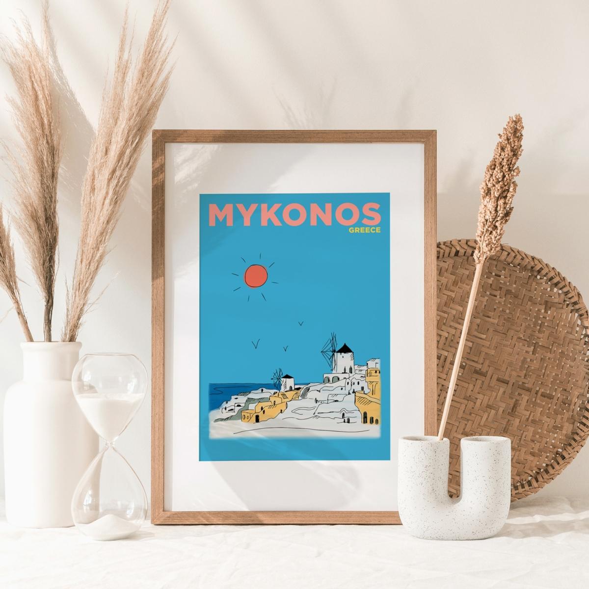 Mykonos Greece Summer Escapes Print Places & Spaces Art Co. – image 2