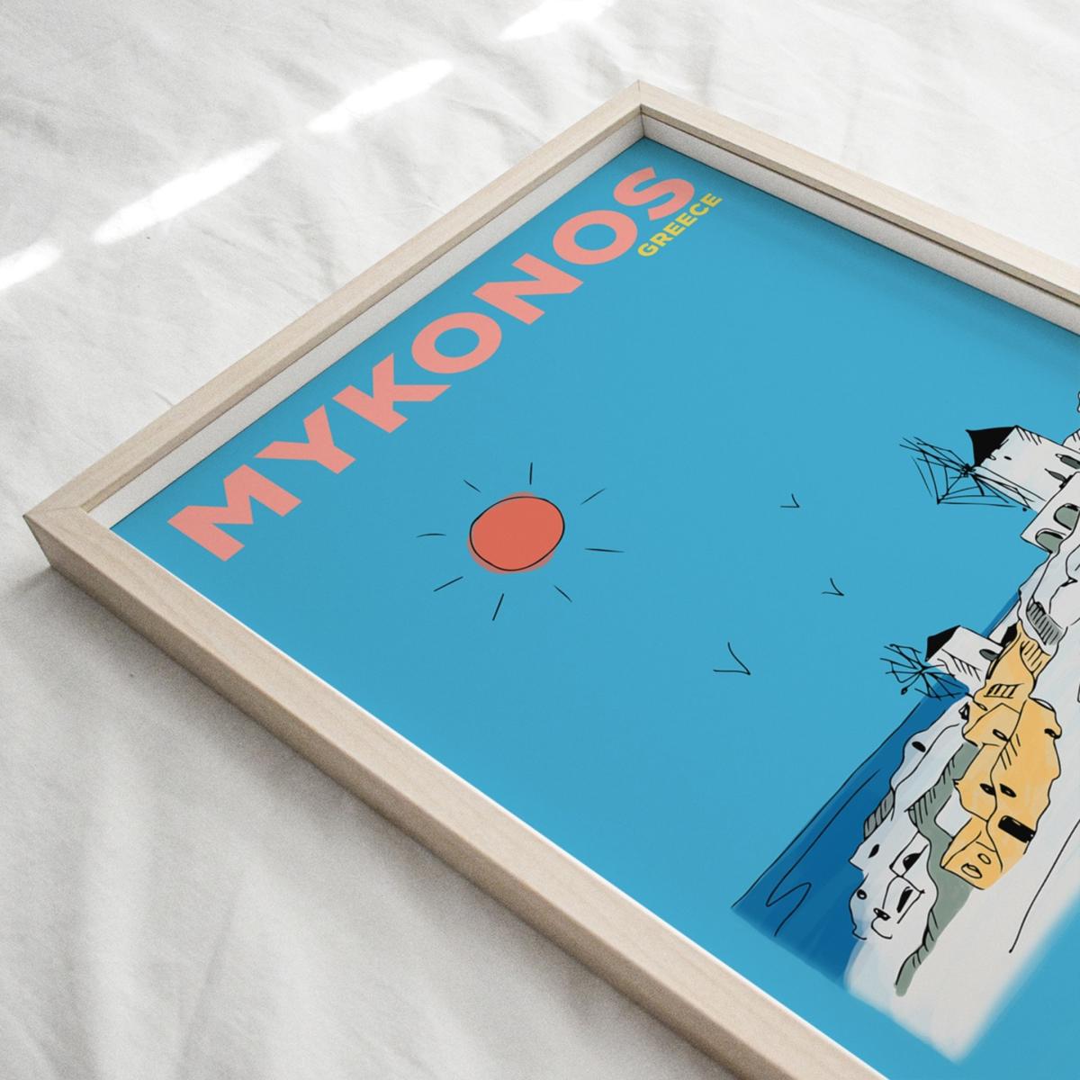 Mykonos Greece Summer Escapes Print Places & Spaces Art Co. – image 3