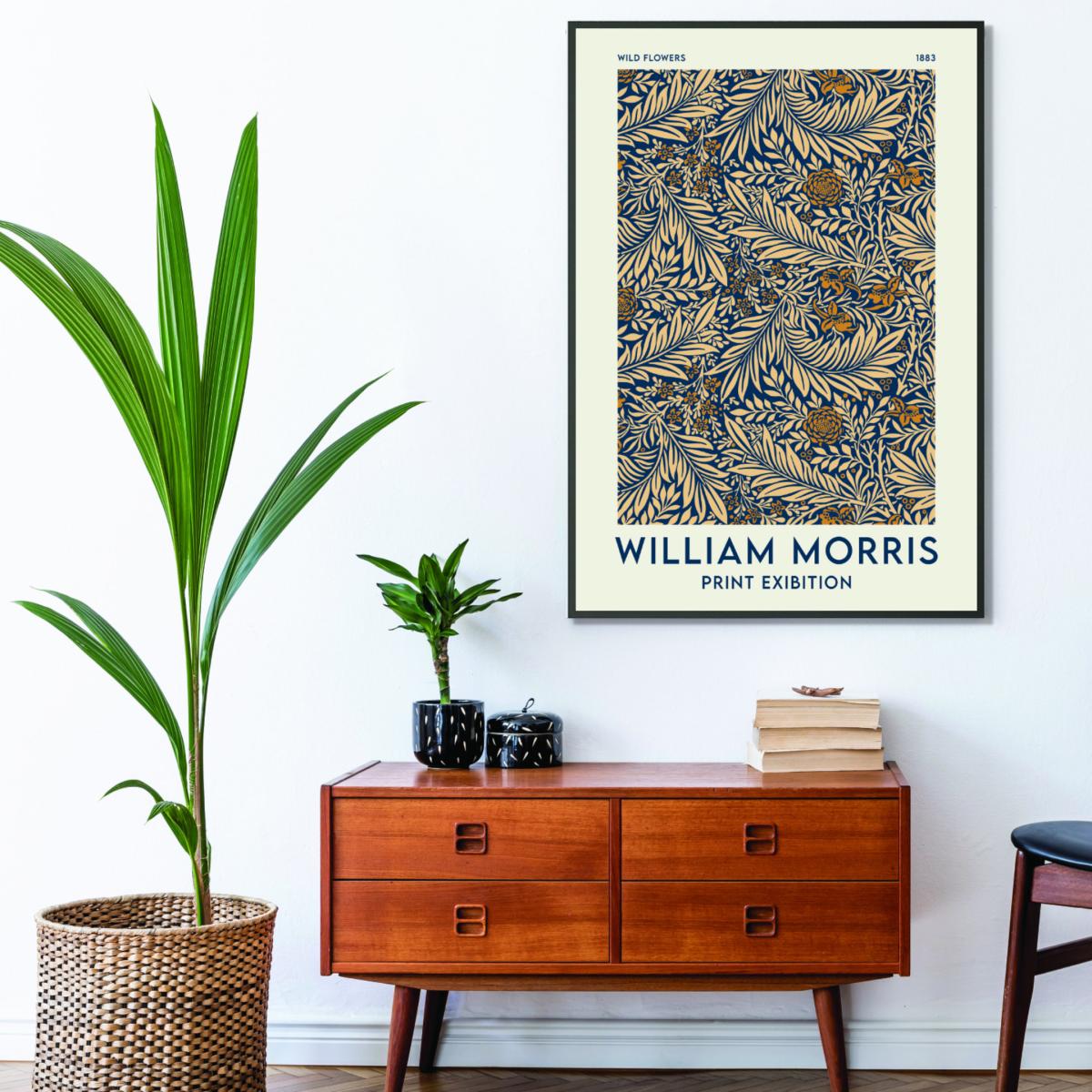 Brown William Morris- Wild Flowers A4 210 X 297Mm Stanley Print House – image 3