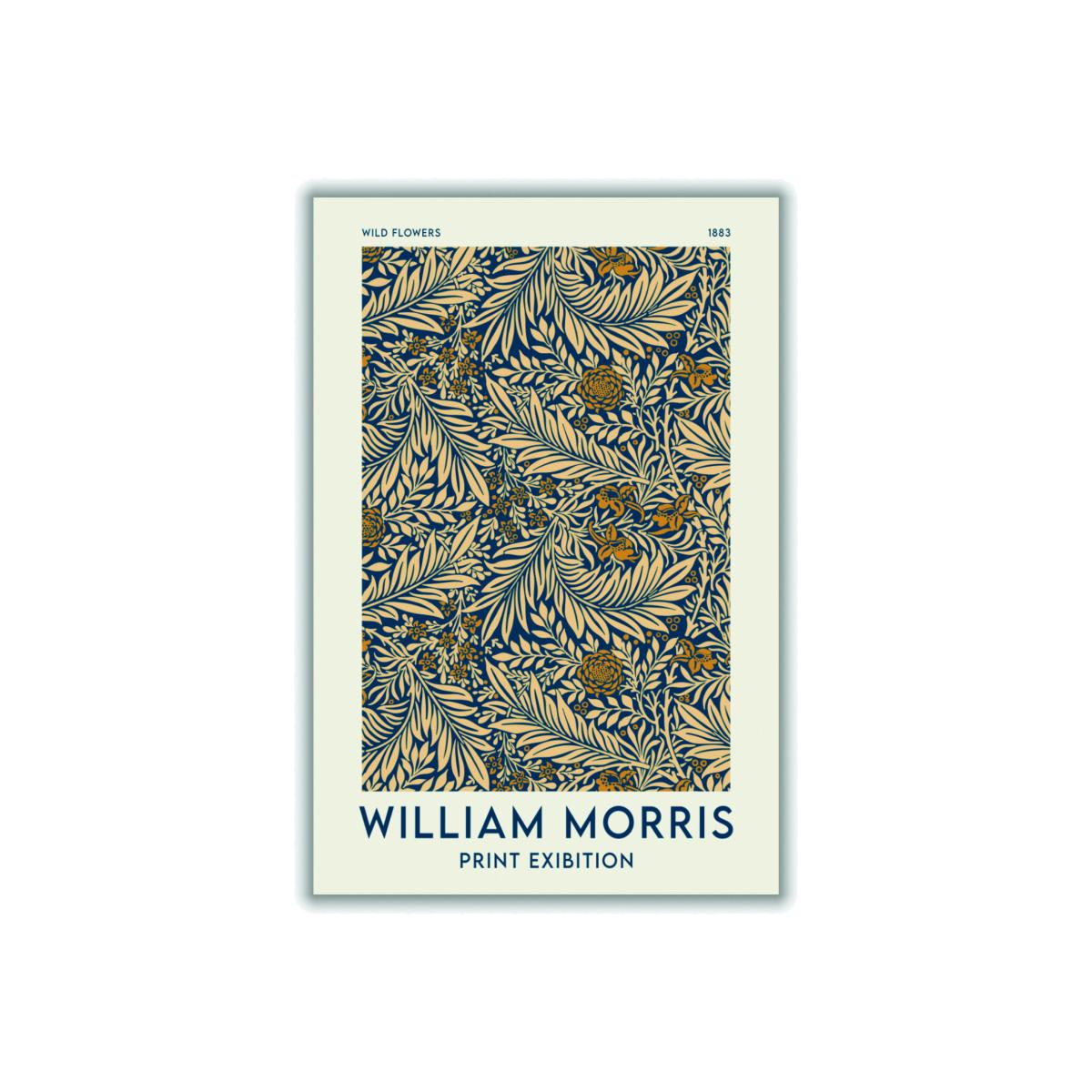 Brown William Morris- Wild Flowers A4 210 X 297Mm Stanley Print House – image 1
