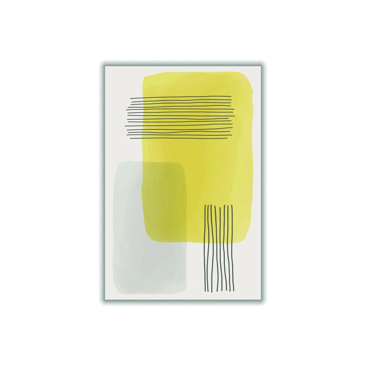 Yellow / Orange Yellow Watercolor Shapes Series #1 Extra Small Stanley Print House – image 1
